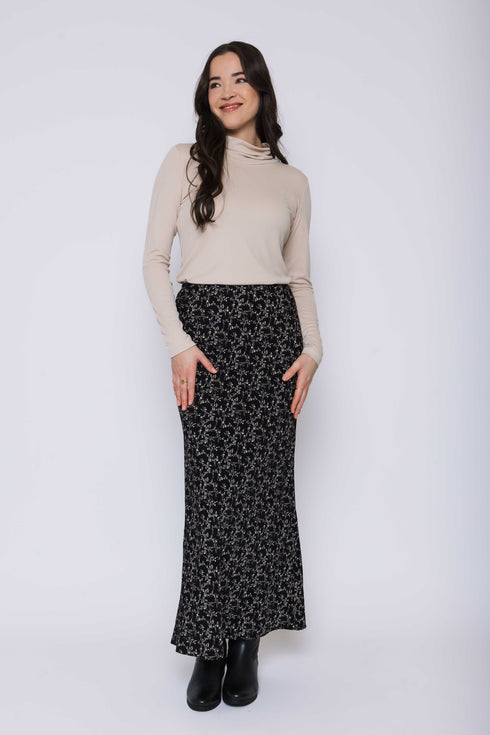Madison-Bias Cut Maxi Skirt